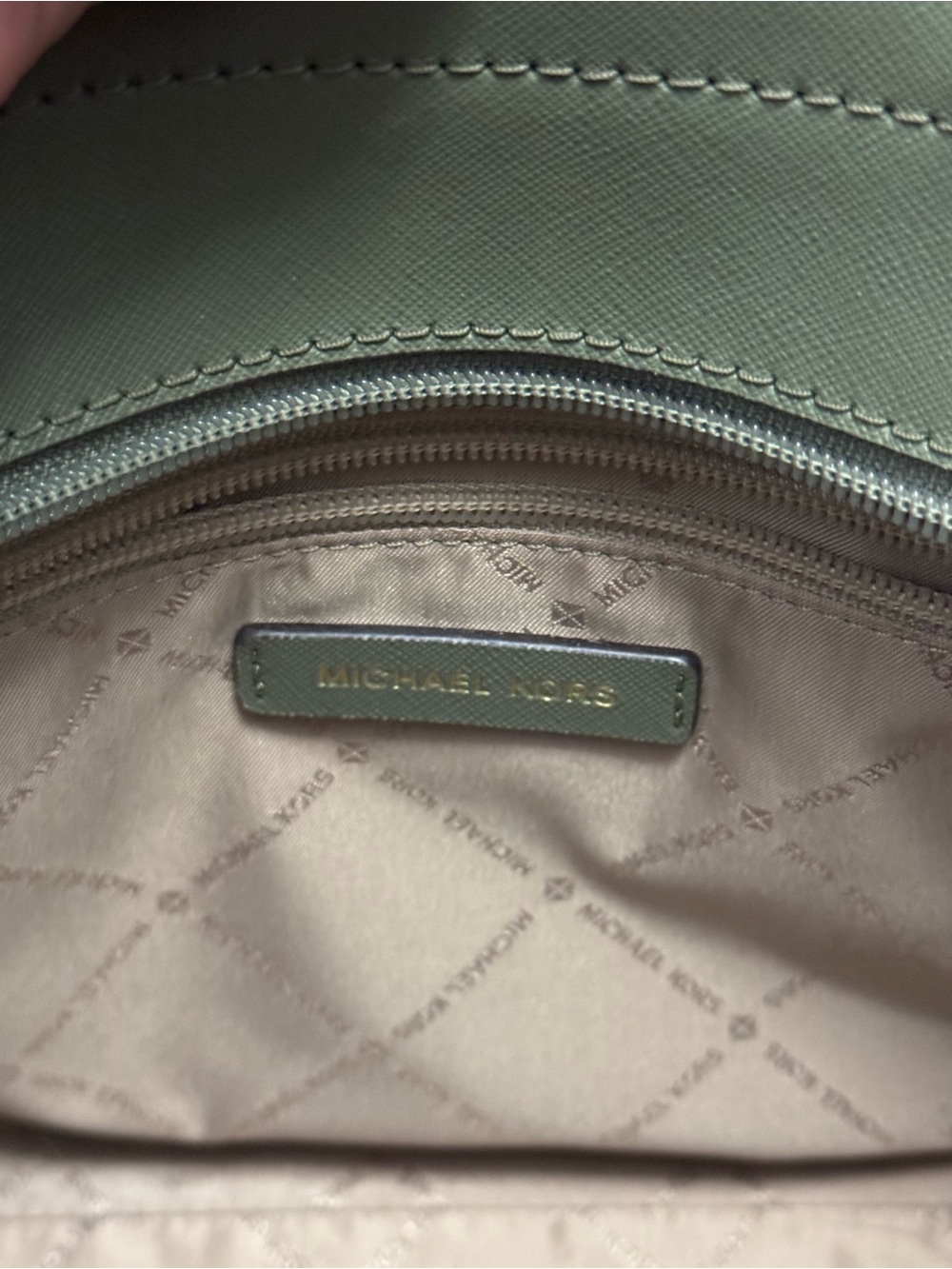 Michael Kors Rayne Olive Green Saffiano Leather Satchel - Picture 6 of 8